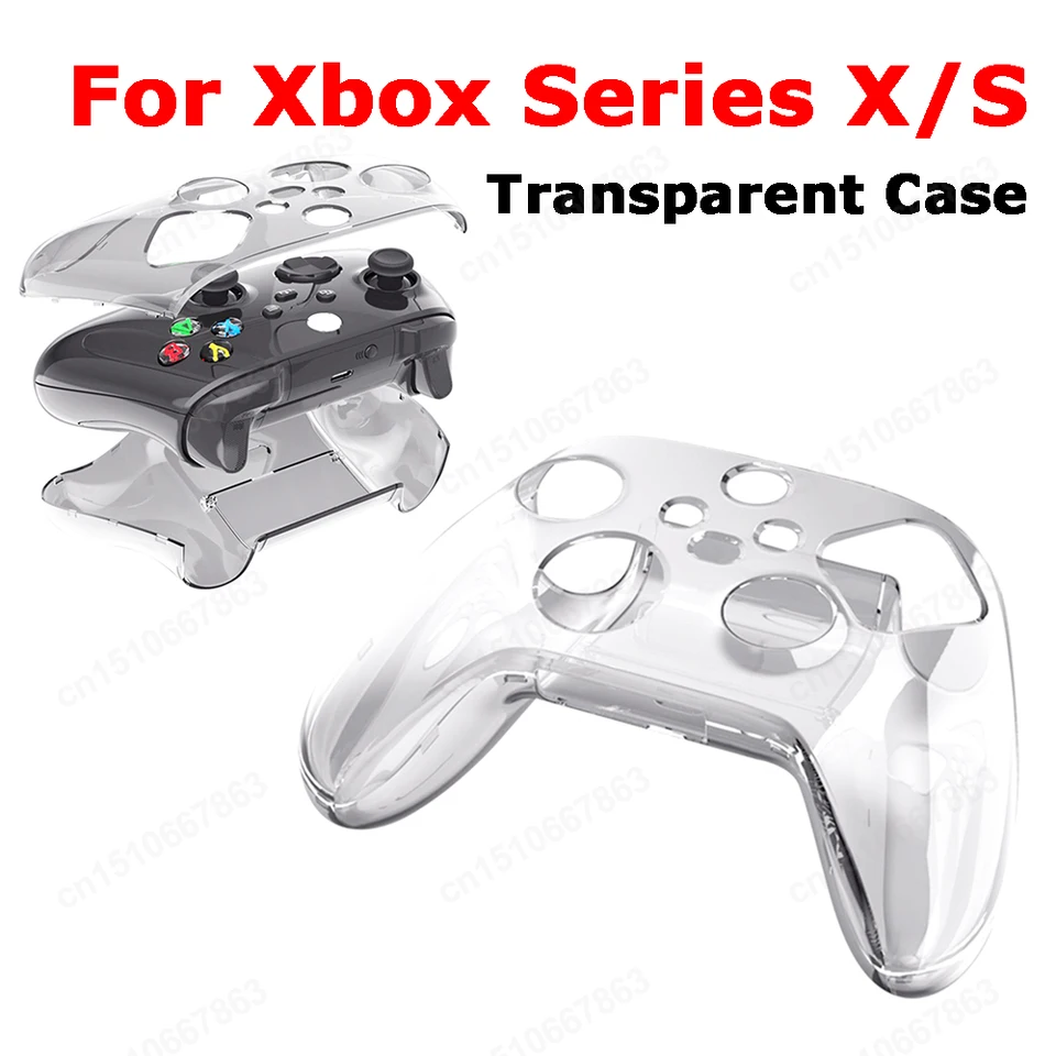 Tvrdý ochranný puzdro pre Xbox Series X / S Ovládač proti sklzu Transparentné puzdro kryt