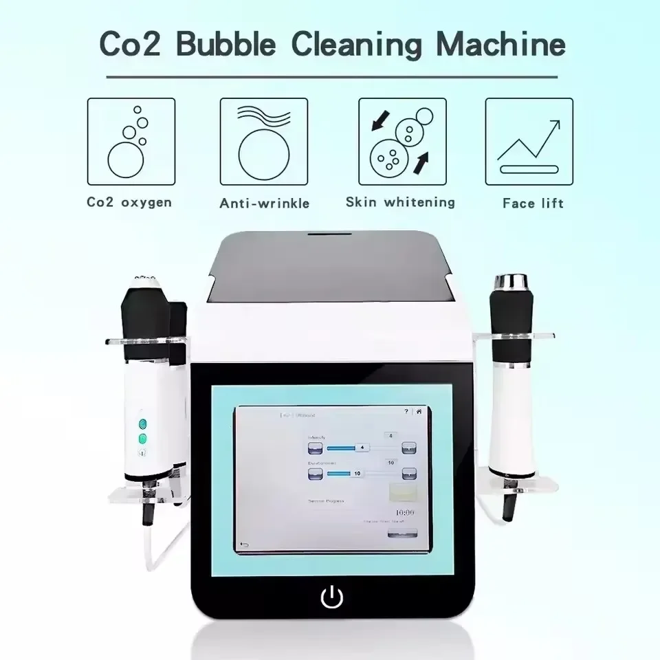 Tvár CO2 kyslíkový bublinový stroj kyslík Jet SPA CAPSULA SERUM GEL GEL Masáž odlupujúca omladzovanie kozmetického zariadenia