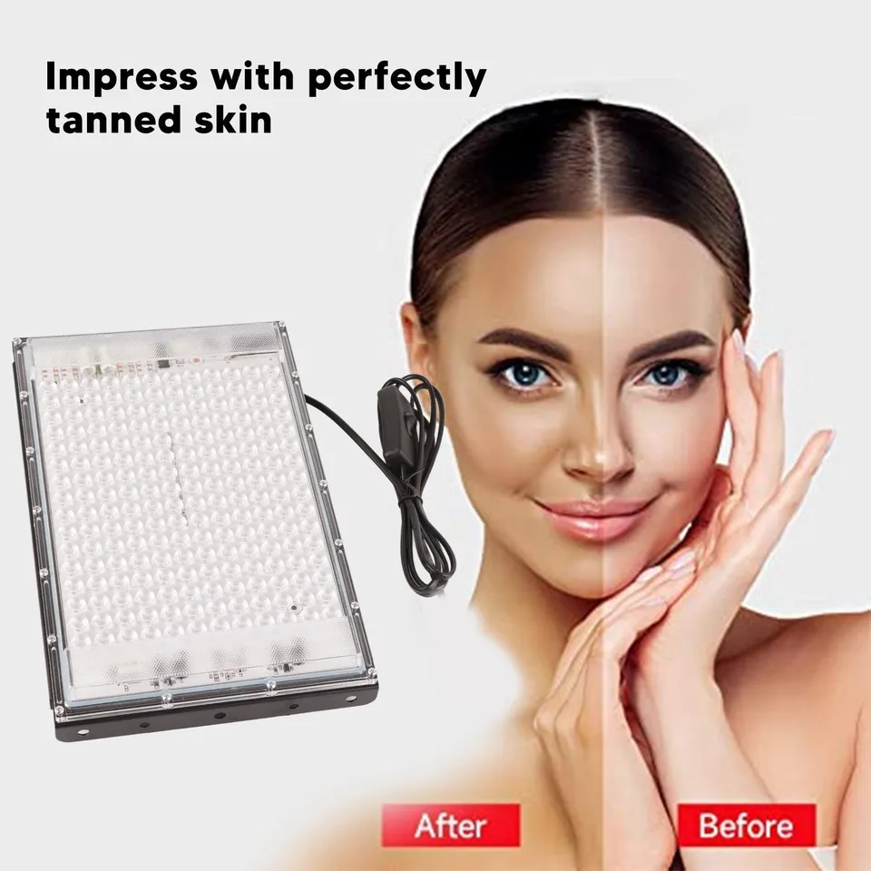 Tvárové opaľovacie opaľovacie lampa 45 W plné modré 192 LED diód s prepínačom prenosné opaľovacie svetlo pre tvár tela domov Použite opaľovacie svetlo