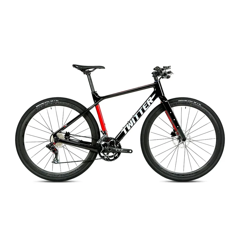 Twitter-flat riadidlá štrk x Carbon Road Bicykle RS-24S Interný smerovanie káblov Routing Hydraulické kotúče, bicykle, bicykel šedý bicykel