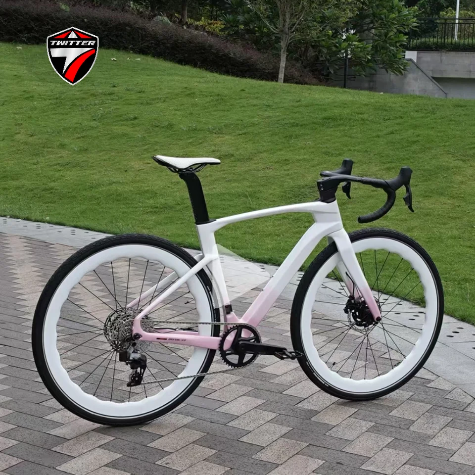 Twitter Gravel-V3 GRX RX810-2*11S, Hydraulické kotúčové brzdy na bicykli z uhlíkových vlákien 700*40C Gravel Bike