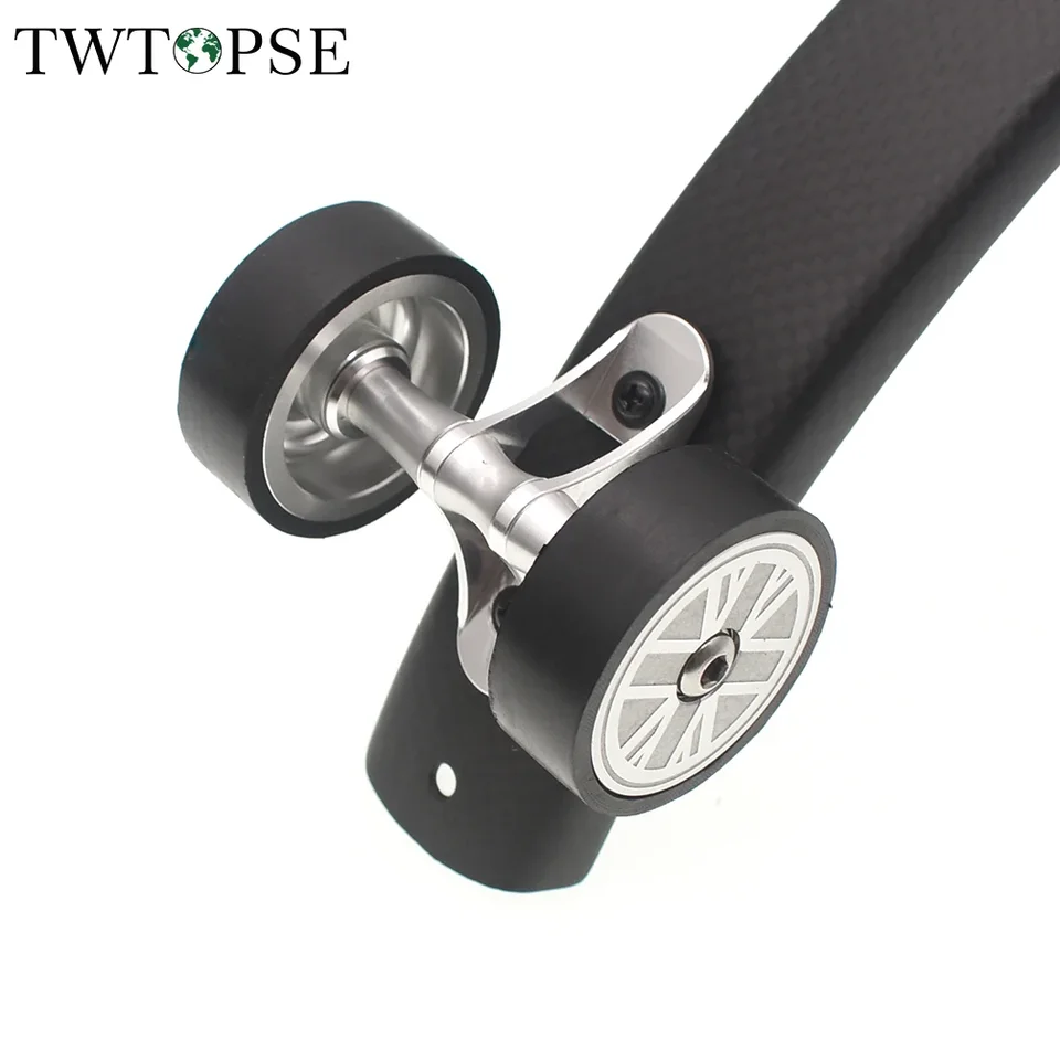 Twtopse zahustená bicykel blatníka blatníka Easywheel pre Brompton Skladacie bicykle 3Sixty Pikes Stabilné laserové vyrezávanie Easy Wheel 45 mm 45 mm
