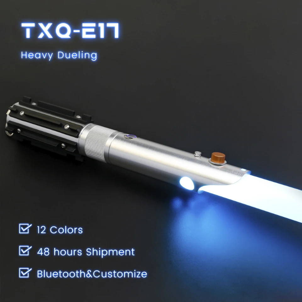 TXQSABER Anakin Lightsaber Metal Rukoväť Sladký švihový laserový meč 12 farby Zmeniť 16 zvukových fontov FOOCE ANAKIN COSPLAY Hračky