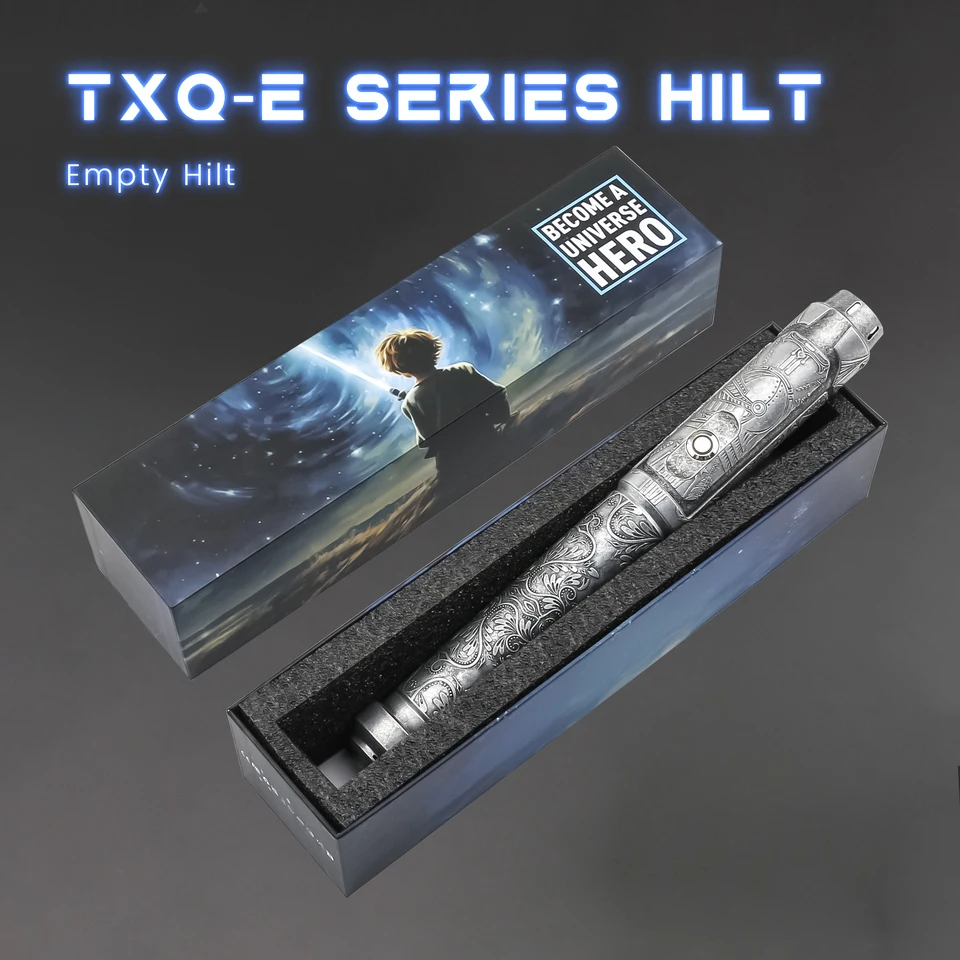 TXQSABER Prázdna rukoväť E-série E-Series Baselit Heavy Dueling Metal Hilt No Core No Blade sa dodáva s príslušenstvom nástrojov E01/E29/E35/E32/E33