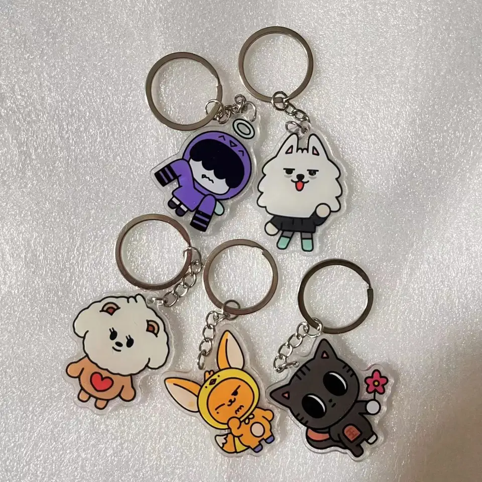 txt keychain roztomilý karikatúra akrylové kľúče Miyeon Yuqi Sohee Wonbin Jiwoong Matthew Keychains Bag Accessories Fanúšikovia darček