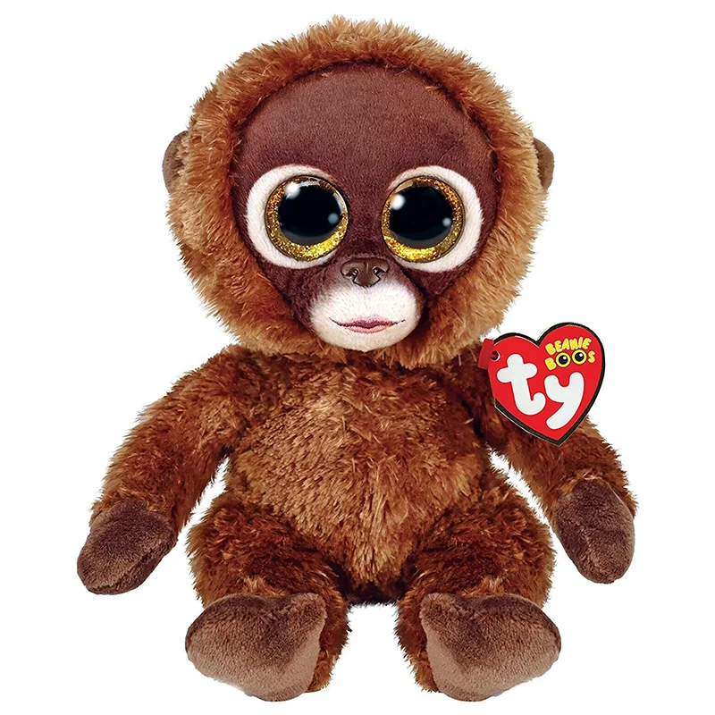 Ty Beanie Glitter Eyes Chessie Hnedá šimpanza opica 6 