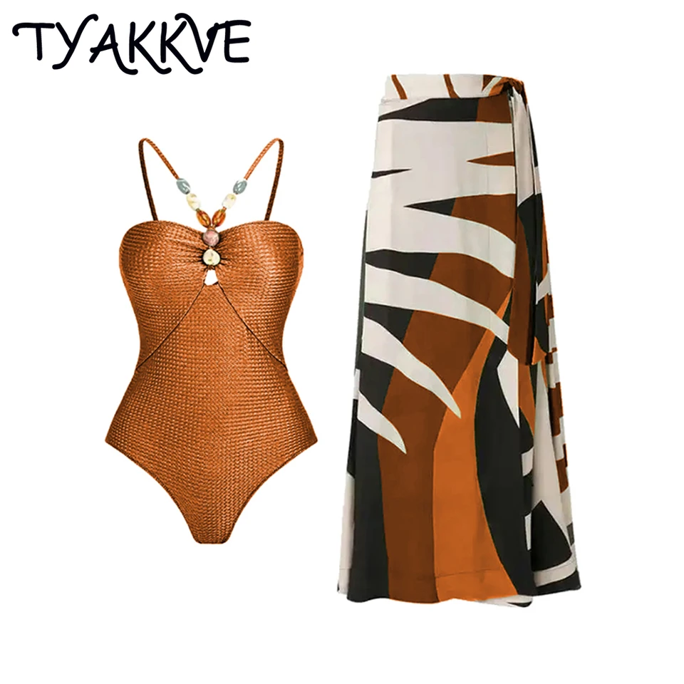 Tyakkve 2024 New Sexy Push Up One Piece Woman plavky Brazília High Bess Tesný pláž