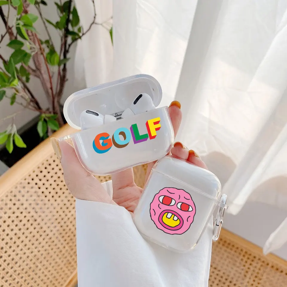 Tyler Tvorca pre prípad AirPod Pro2 pre AirPods 2 1 3 4 prípady priehľadný chlapec Transparentné slúchadlá Silikon Soft Cover Fundas Coque