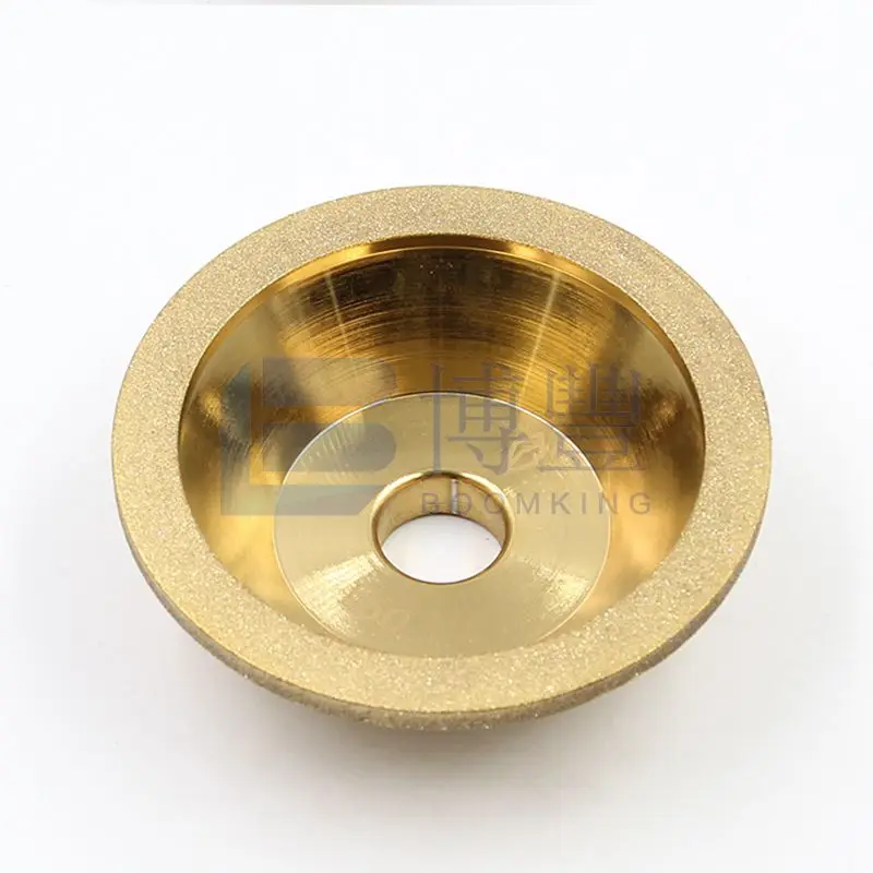 Typ 11C9 D100MM CBN Titalizuje elektroplatické diamantové poháre, elektroplatný mletý disk, tvrdý kov, sklo, nefrit ...