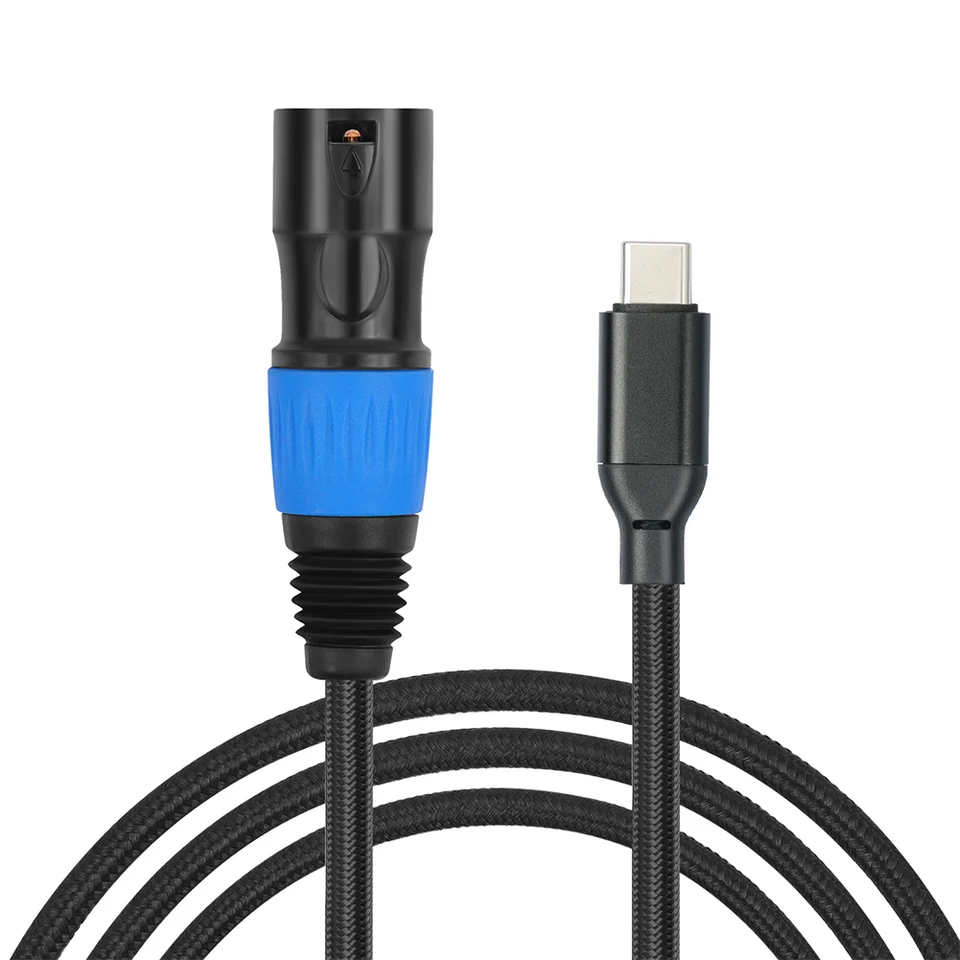 Typ C až xlr samec Aux Audio Cable Zátka a prehrávanie typu C až XLR Mužský výstupný stereofónny kábel USB TYP-C MÁ Mužský konektor XLR