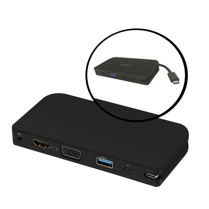 Typ C Dock Hub HDMI kompatibilný VGA USB 3.0 Audio video adaptér zdieľanie pre MacBook LoPtop PC do projektora TV Monitor