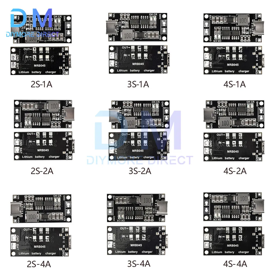 Typ C USB VSTUP Vysoký prúd 3A Polymérny ternárny lítium batérie rýchla rýchla nabíjacia doska IP2312 CC/CV režim 5V až 4.2V
