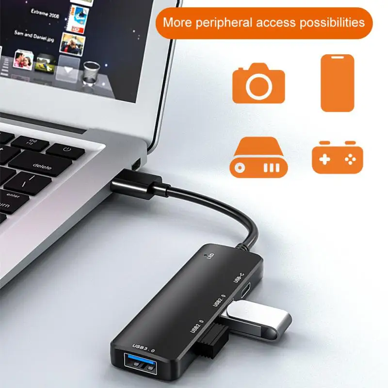 Typ rozbočovacieho náboja USB-C Hub Multifunkčný USB Multi Port Multi USB USB Niekoľko portov USB Hub 3 0 High Speed ​​Plug and Play