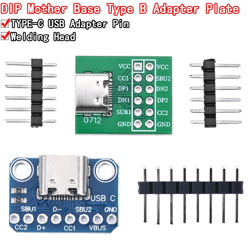 Type-C prenosový kolík USB DIP DIMNÁ BASIC B BASE B PLAČ