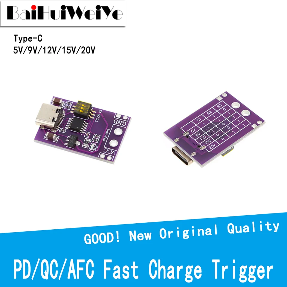 Type-C QC AFC PD2.0 PD3.0 až DC SPOOP SCAM SPOLOČNOSŤ RÝCHLE PREKUPUJÚCI DETEKTOR ZOSTAVENIE ZARIADENIA USB-PD