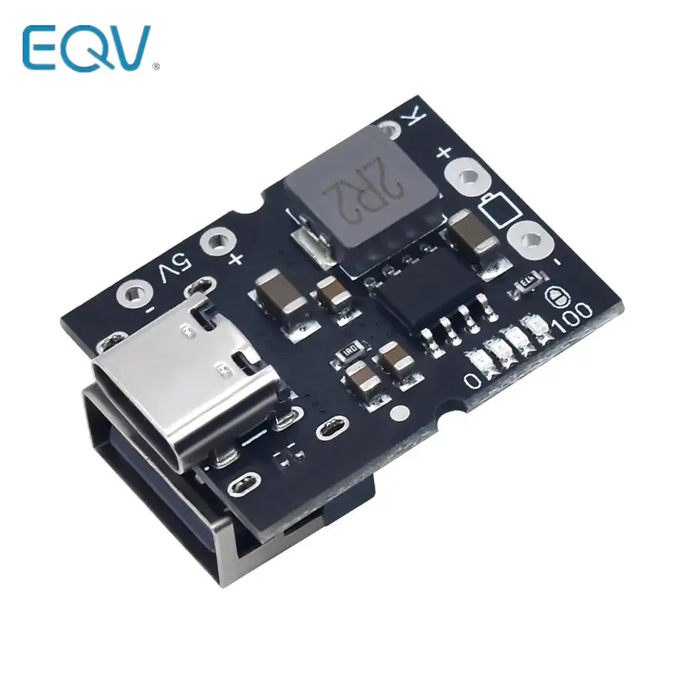 Type-C USB 5V 2A Boost Converter Step-Up Enquep Modul lítium nabíjanie nabíjania doska LED displej USB pre nabíjačku pre domácich majstrov