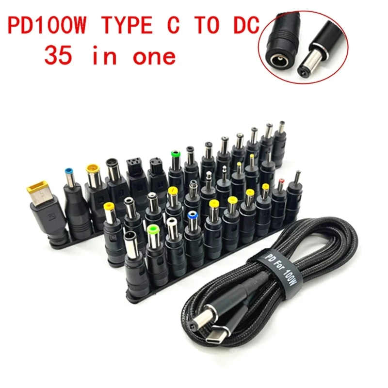Typec PD Converter Univerzálny nabíjací kábelový adaptér káblového kábla 34 pre notebook napájací zdroj