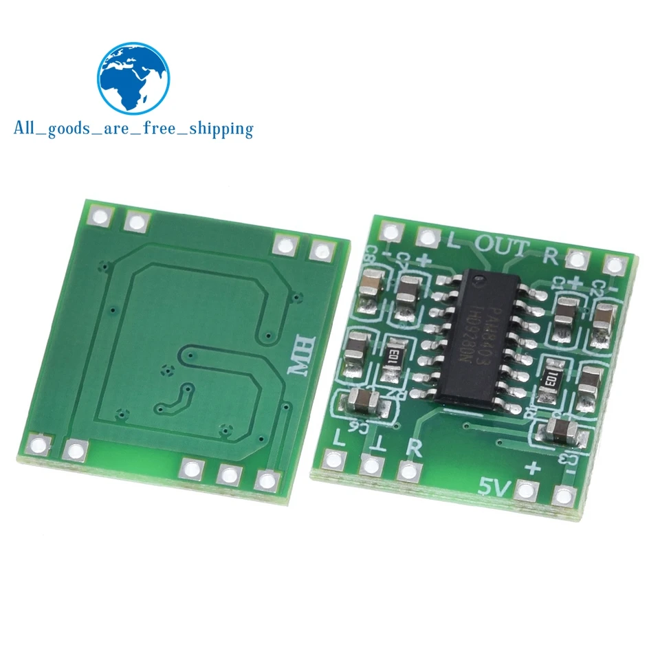 TZT 10PCS PAM8403 Super Mini Digital Amplifier doska 2 * 3W trieda D Digitálna zosilňovacia doska Efektívna 2,5 až 5 V USB napájací zdroj USB