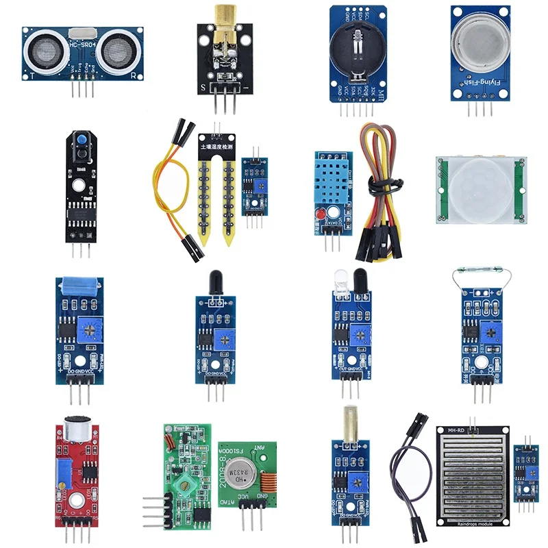 TZT 16PCS/Lot Raspberry Pi 2 3 Balíček senzorov 16 Druhy senzora pre súpravu Arduino