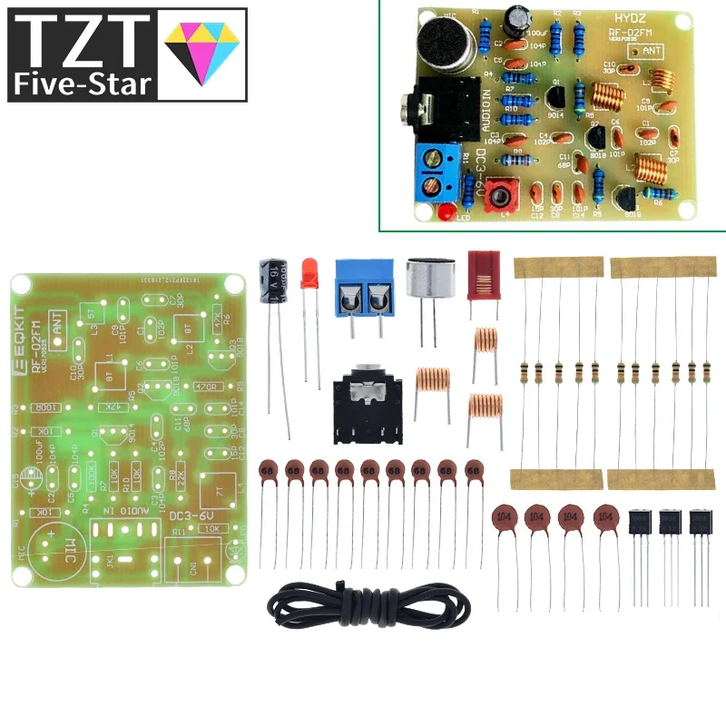 TZT 88-108MHz FM frekvenčná modulácia bezdrôtového mikrofónu MODUL DIY súprav