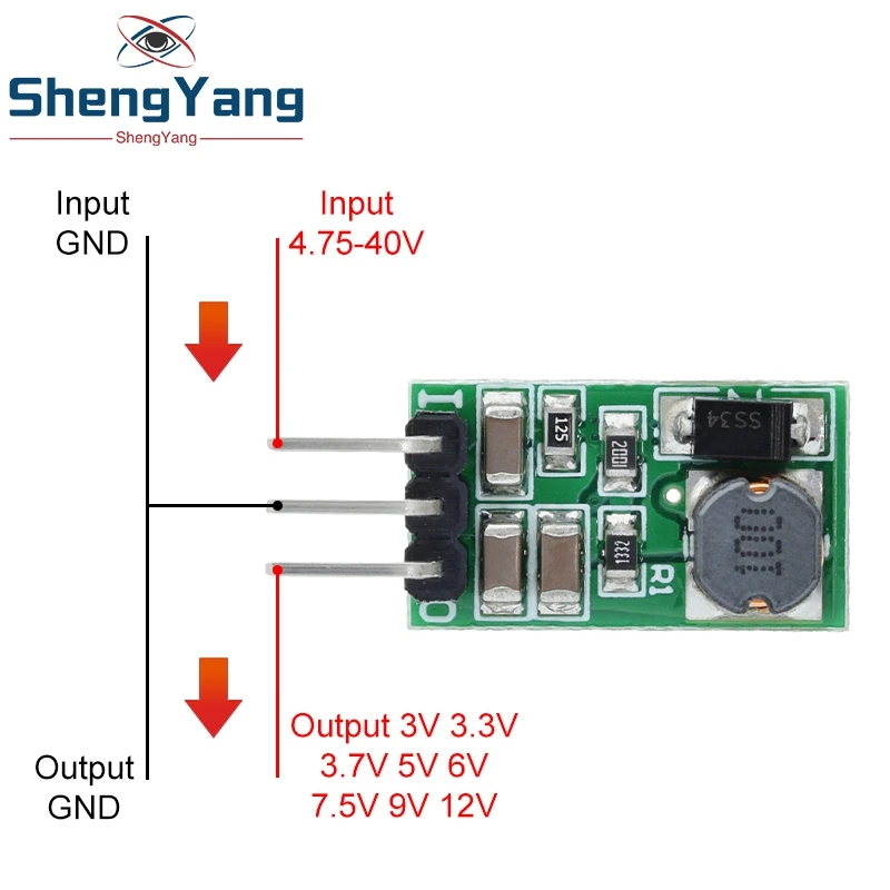 TZT DD4012SA 1A DC 5-40V až 3V 3,3V 3,7V 5V 6V 7,5V 9V 12V regulátor DC-DC DOP