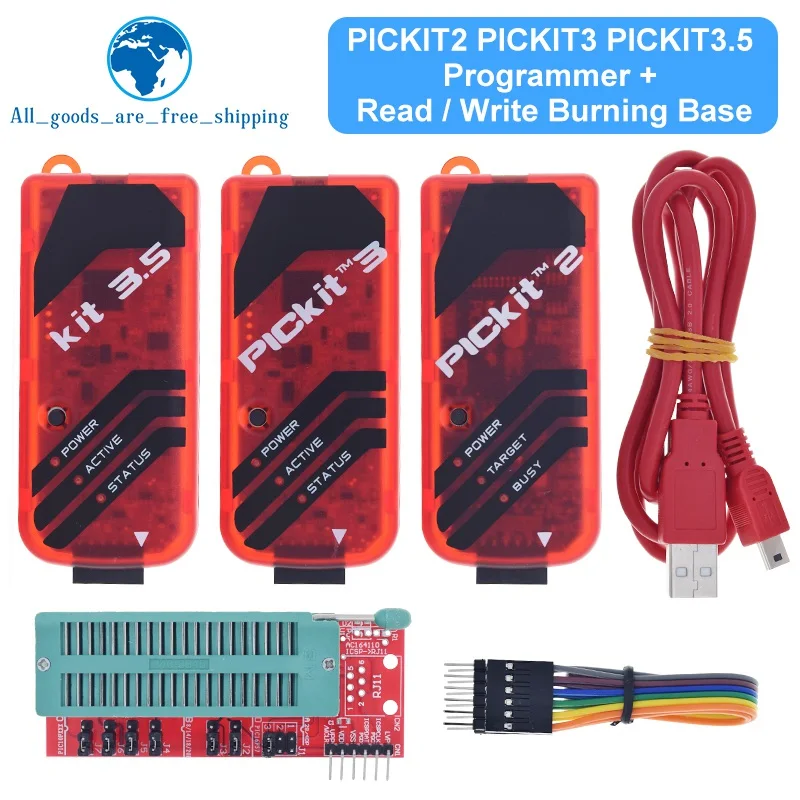 TZT Pickit2 Pickit3 Pickit3.5 Programátor + PIC ICD2 Pickit 2 Pickit 3 Pickit 3.5 Programovací adaptér Univerzálne programátor