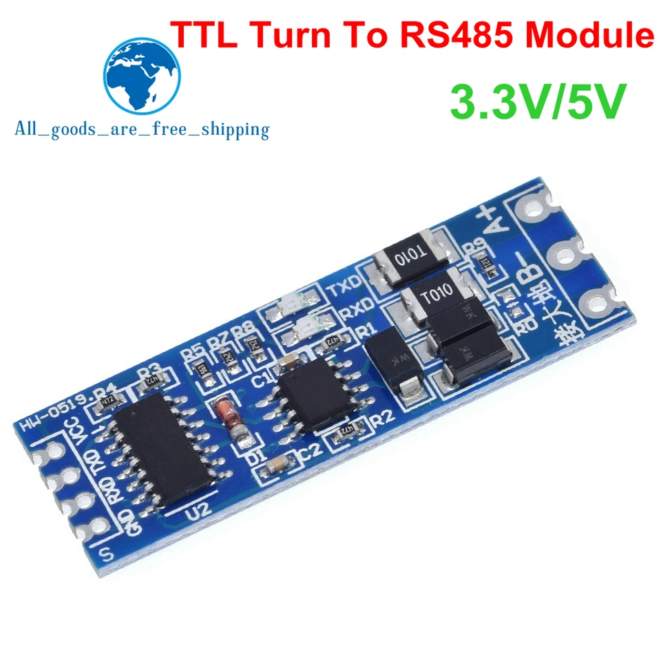 TZT TTL Otočte sa na RS485 Modul Hardvér Automatický riadiaci modul Serial UART Level Metrual Conversion Modul napájacieho zdroja