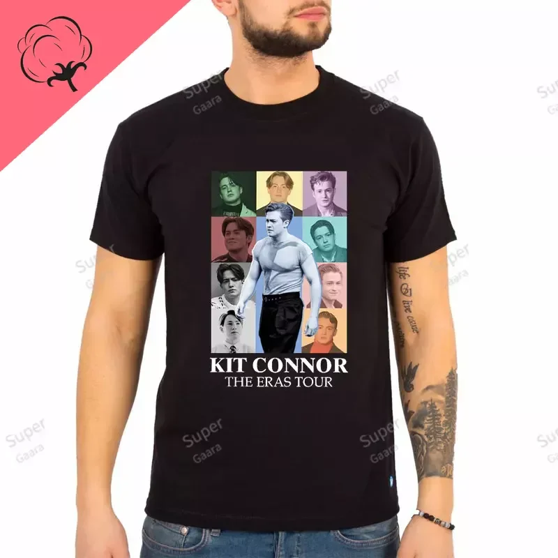 Téma srdca Connor Téma 100%bavlnená pánske tričko Zevity Y2K Tops Summer Streetwear O-Neck Print s krátkym sfleevom hip-hop telocvičňa Tee