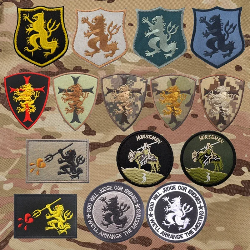 Tím s jazdcami Seal Team 3 Combat Patch taktické dekoratívne nálepky nálepky na odevnom háku a slučke
