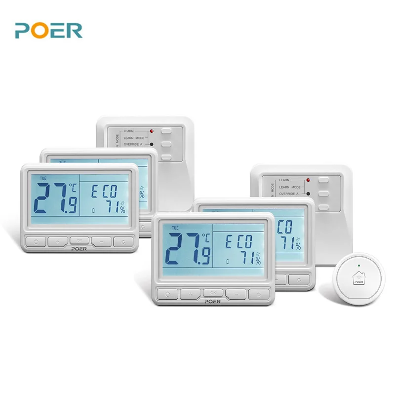 Týždenné programovateľné vodné podlahové vykurovanie Smart Termoregulátor miestnosti Riadiaca teplota 4 termostaty ovládané pomocou aplikácie