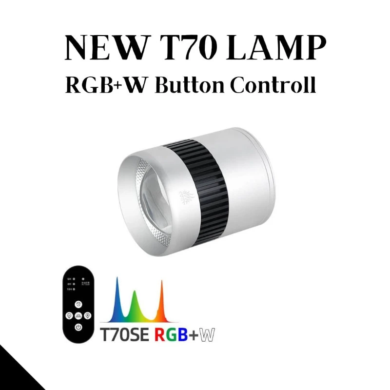 Týždeň Aqua T70SE RGB+W 70W Button Edition High Power Moonlight LED akvárium Light Full Spectrum Sladké vodné vodné rastliny