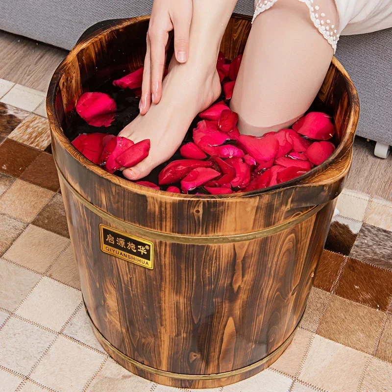 Tňa na pečenie z masívneho dreva: Priemerná masážna masážna povodia High-Hodnota Design Home Spa Luxusná elegantná elegantná starostlivosť o nohy.