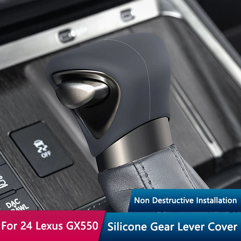 Tžijský automobil Silikone Ship Shift Gomb Cover Ship Shift Ship Ship Non-Slip Grip Rukover Ochranné kryty automobilových príslušenstiev pre Lexus GX550 2024