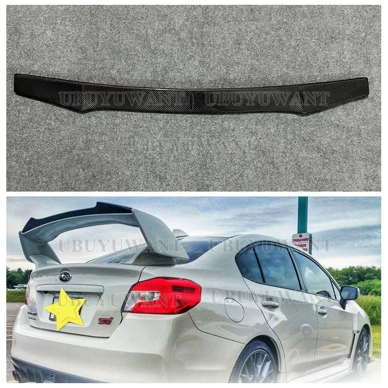 Ubuyuwant Fit na rok 2015 2016 2017 2018 2019 2020 2021 Subaru WRX STI 4. Gurney Flap Zadný kmeň STI Trunk SPOILER SPOILER Skutočné uhlíkové vlákno