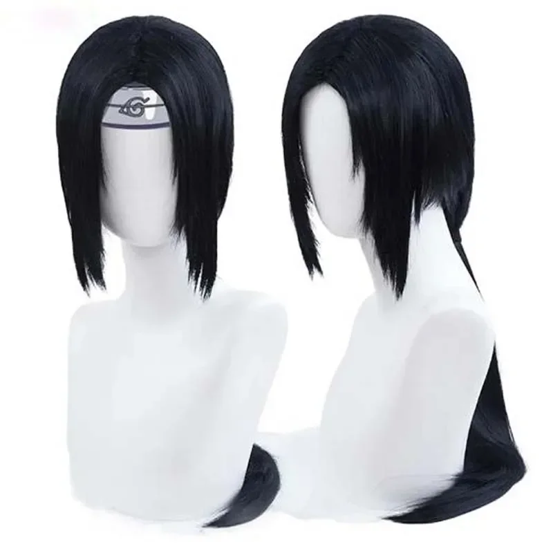 Uchiha itachi cosplay pruik itachi uchiha Lange rechte zwarte hittebestendige syntetische haar anime cosplay cosplay puiken