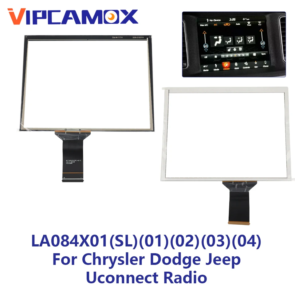 UConnect 8,4 palca LCD dotykový sklenený panel LA084X01 (SL) (01) (02) pre 2018-2020