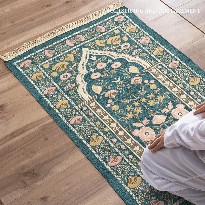 Uctievať koberec kľačanie rohože koberec koberec Hui Cítil modlitbu arabský stroj umývateľný ramadán