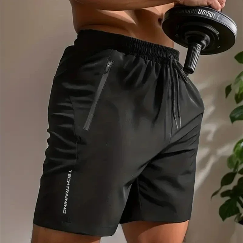 Ueteey letné šortky muži v telocvični Sport Running Squat Fitness Workout Man krátke nohavice Priedušné rýchle sušenie pánskych šortiek