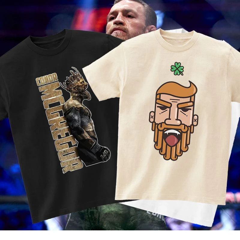 UFC ústa Cannon Conor McGregor letné tričko s krátkym rukávom Male Tiger Fighting thai Boxing Mma Men oblečenie grafické tričká