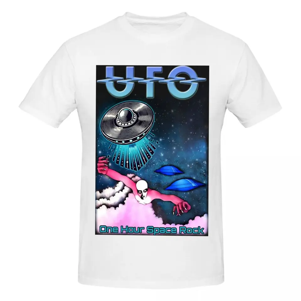 UFO Band One Hour Space Rock Men Tričko Funny plus veľkosti tričká Pánske okrúhly krk Cotón