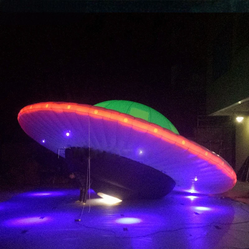 Ufo W vedené obrovské nafukovacie svetlo mimozemská kozmická loď Simulačný priestor kyvadlová podšálka dekorácie hračky pre večierok