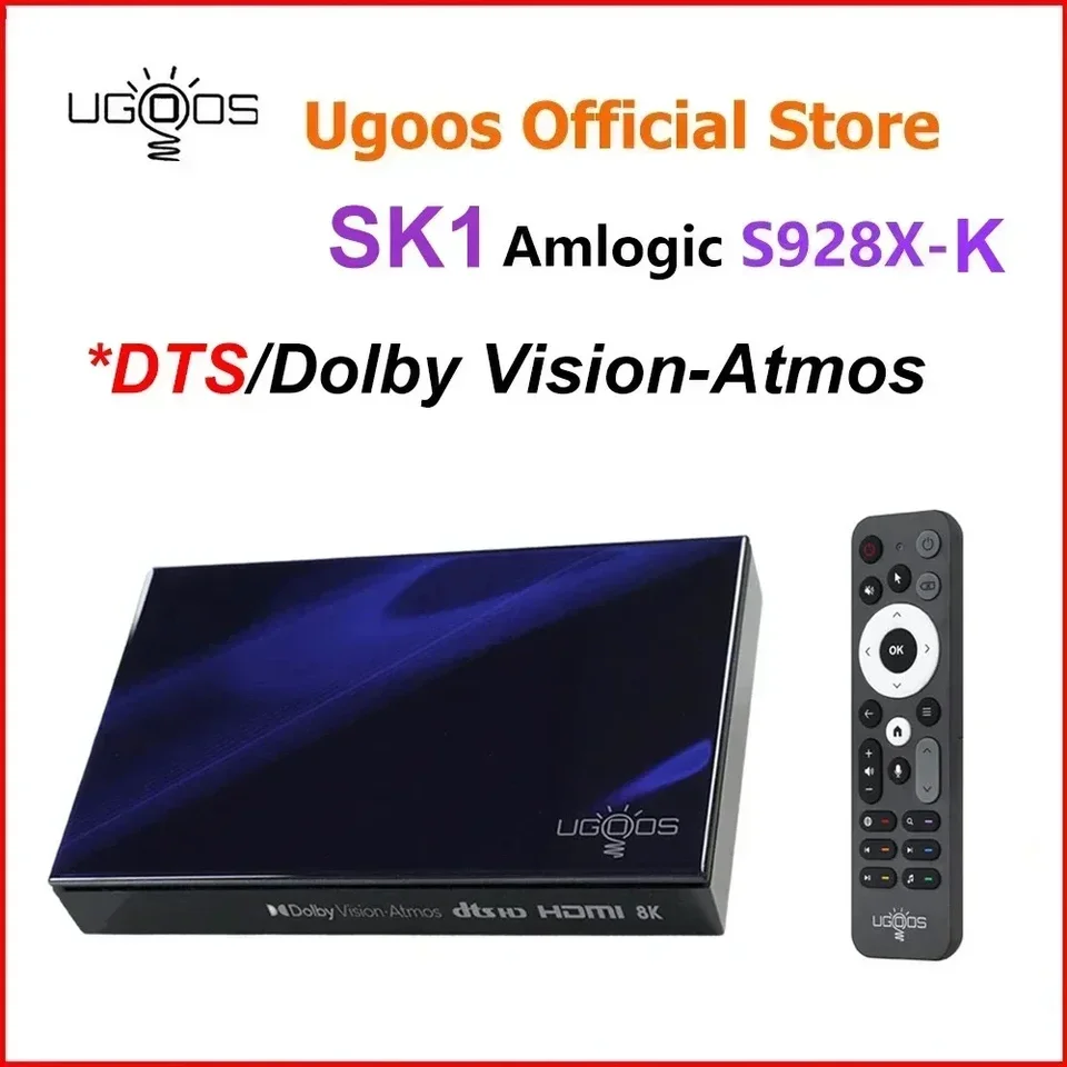 Ugoos SK1 Smart TV Box Android 11 Amlogic S928X-K 8GB 128 GB WiFi 6 BT5.2 1000M Set Top Box Dolby Widevine L1 DTS Support