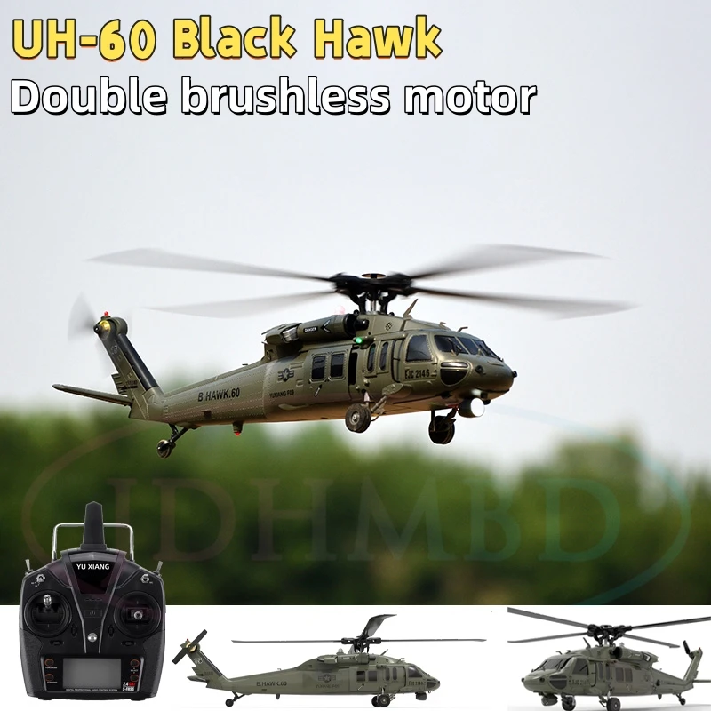 UH-60 Black Hawk diaľkové ovládanie helikoptéry simulované 6 kanálov 3D kaskadérsky model simuluje zbraň
