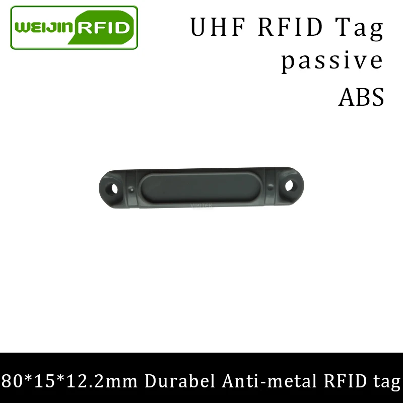 UHF RFID Anti-Metal TAG 915MHZ 868MHZ Impinj Monza4QT EPCC1G2 6C 80*15*12,2 mm trvanlivé ABS PALLET PALLET Pasívne značky RFID