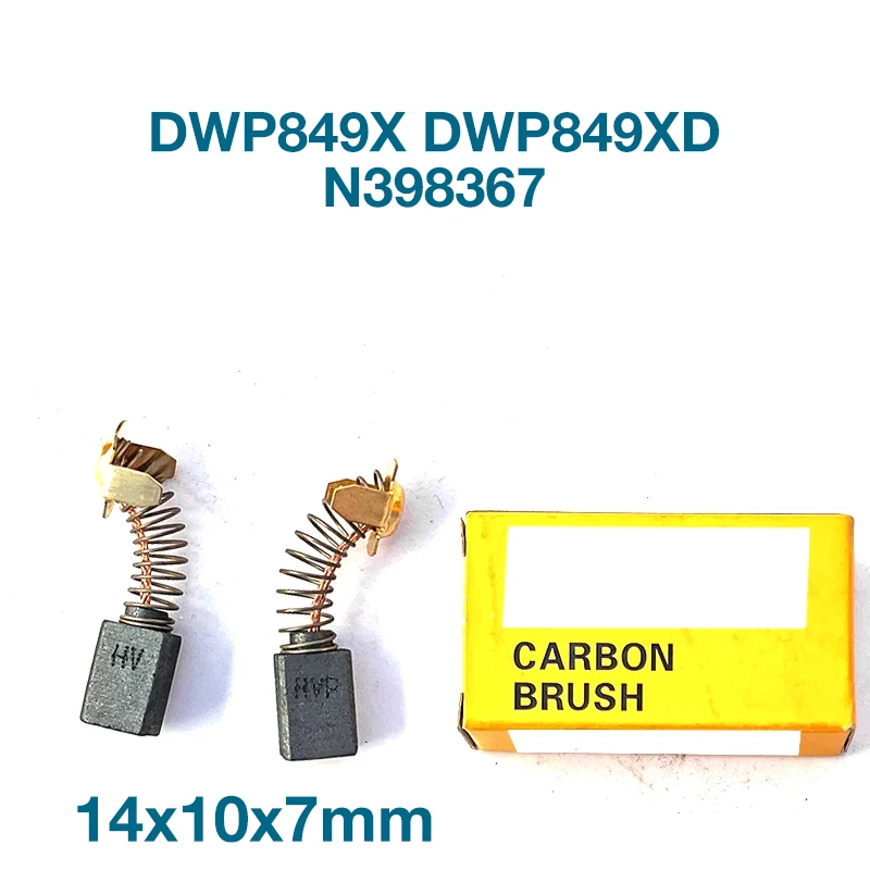 Uhlíkové kefy pre Dewalt DWP849X DWP849XD LICESHER CAR CARACE Elektrické náradie náhradné príslušenstvo uhlíkové kefy N398327