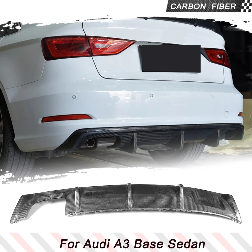 Uhlíkové vlákno/FRP CAR CAR SUBER DIVFUSER STREVER SPOILER pre AUDI A3 Standard Bae Sedan 8v 4 Door 2013 - 2016 Zadné súpravy