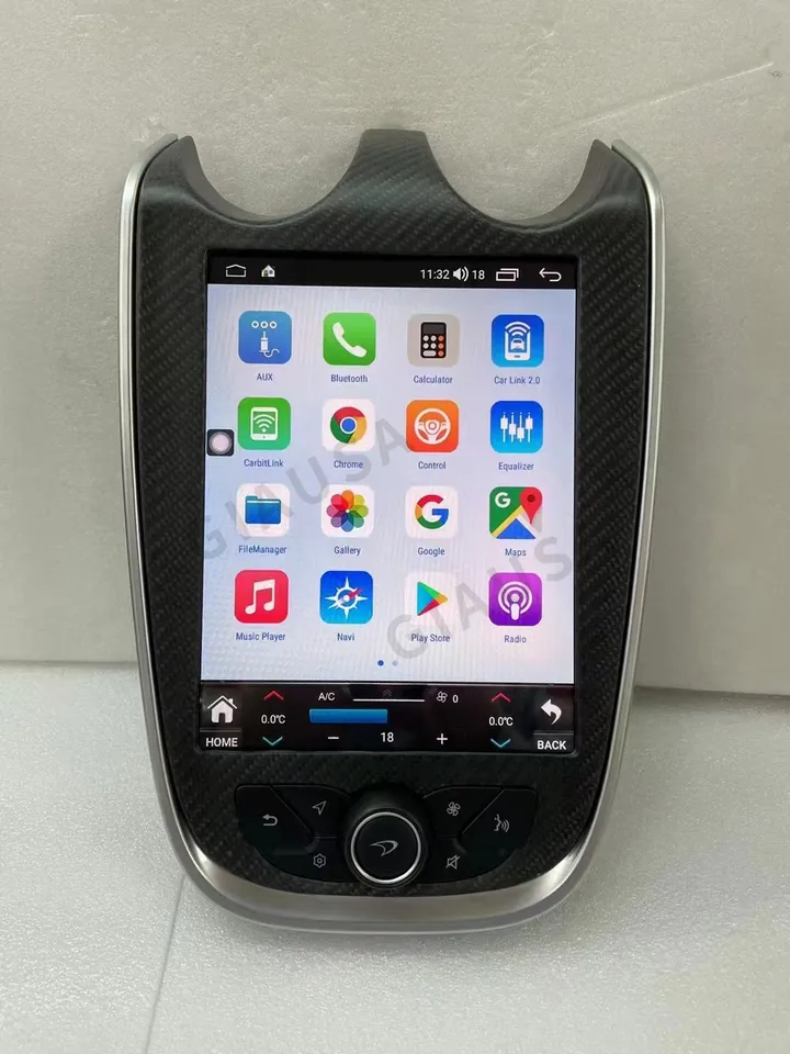 Uhlíkové vlákno pre McLaren GT 9.7inch Audio 2 DIN Android prijímač Tesla Style Auto Multimedia DVD Player GPS GPS