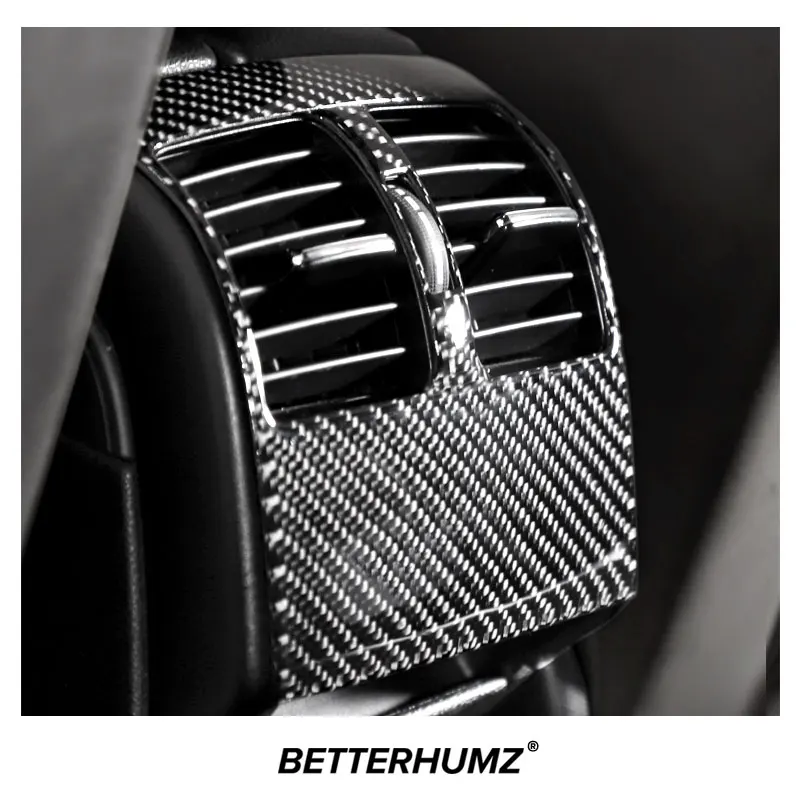Uhlíkové vlákno pre Mercedes Benz W204 C Trieda 2007-2013 Zadný vzduchový vývodový vývodový vývodový vývodový vývodový nálepka Rám