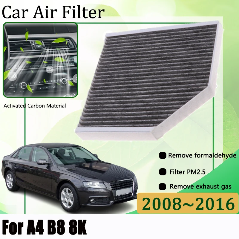 Uhlíkový filter pre Audi A4 B8 8K 2008-2016 2009 Filtre Grill Aktivovaná kabína klimatizácia