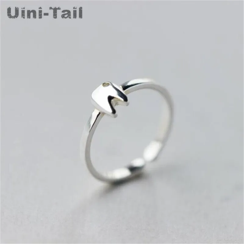 Uini-Tail Hot New 925 Tibetan Silver Fashion Osobnosť Micro-Insert Otvárací prsteň Kórejský módny príliv Tok vysokej kvality